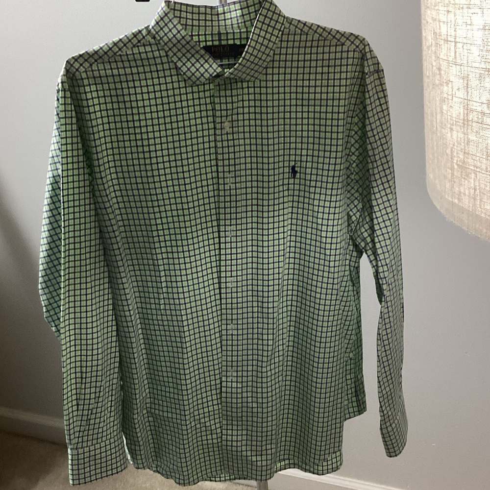 Polo by Ralph Lauren Men's Green Plaid Shirt